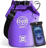 Vista 35 de STOVER 5/10/25/30/40/55L Waterproof Dry Bag- Roll-Top Backpack w/Phone Case- Kayaking, Hiking, Camping, Boating- Men/Women