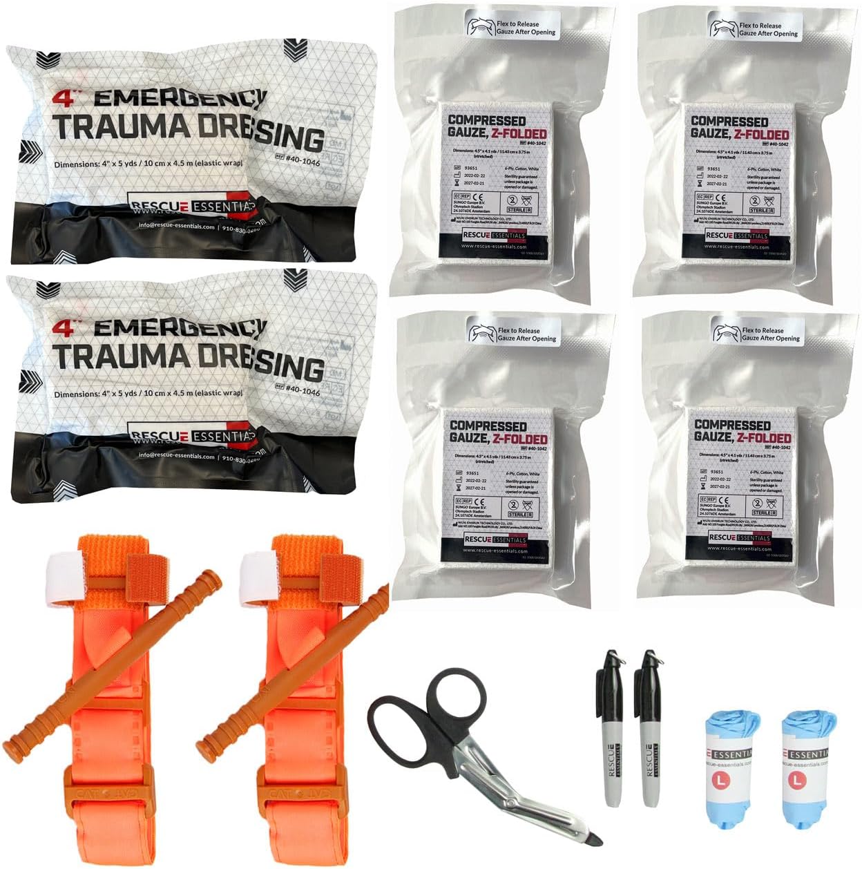 Rescue Essentials Bleeding Control Public Access Nylon Kit - Double