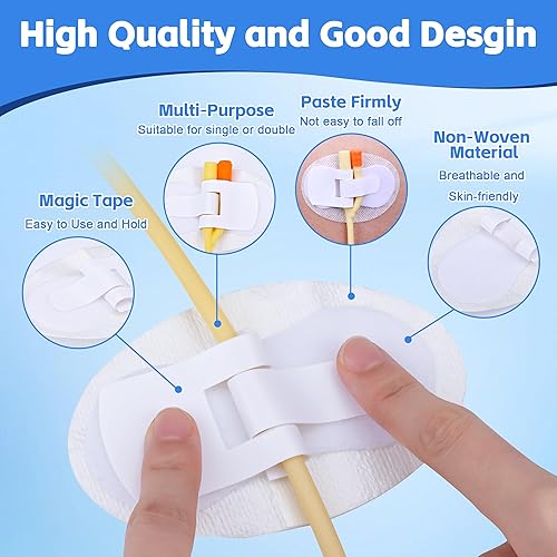 Miniatura 3 de 12 PIEZAS Dispositivos de estabilización de catéter, suministros de catéter Foley, adhesivo autoadhesivo para soporte de banda de pierna de bolsa