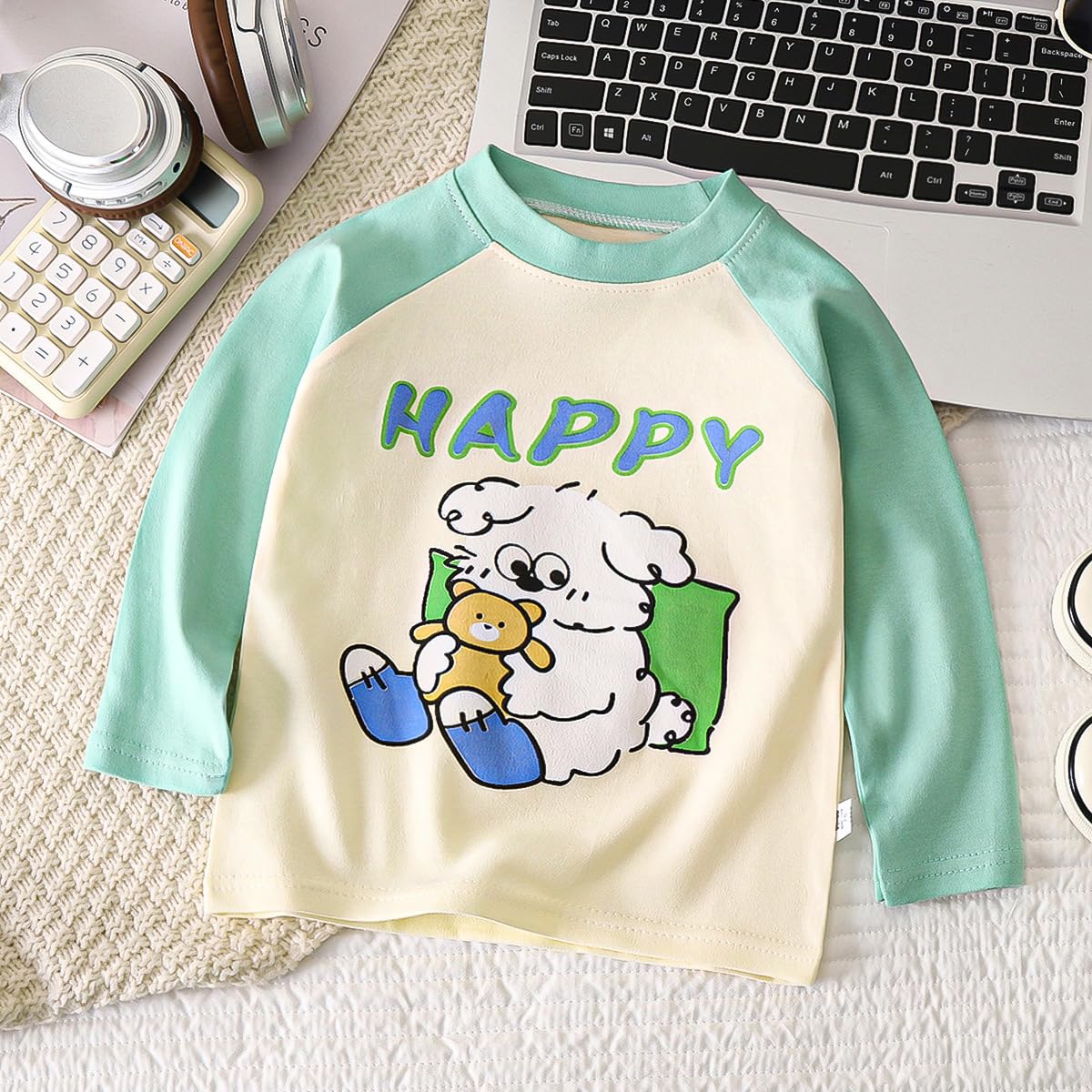 3er/2er-Set Baby Jungen Langarmshirts Jungen Bequeme Kinderbekleidung, 6 Monate-8 Jahre