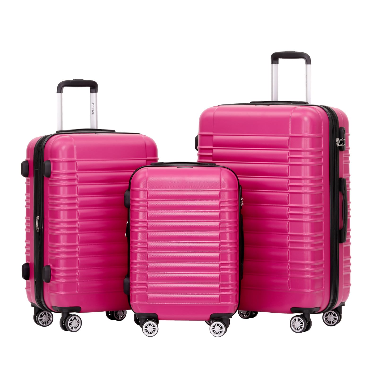BEIBYE 2088 Zwillingsrollen Reisekoffer Koffer Trolleys Hartschale M-L-XL-Set in 14 Farben