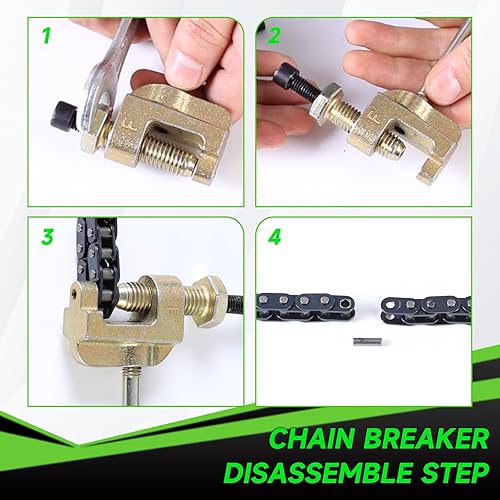 Miniatura 8 de Kit de 35 cadenas y 140 eslabones para mini bicicleta Coleman CT100U CC100X Baja DB30 Blitz Racer Motovox MBX10 MBX11 Monster Mega Moto 80 105cc