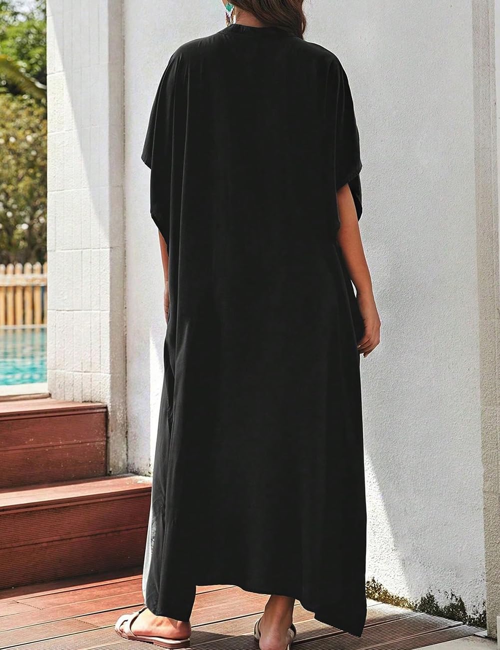 Bsubseach Kaftan okrycie na stroje kąpielowe dla kobiet plus size