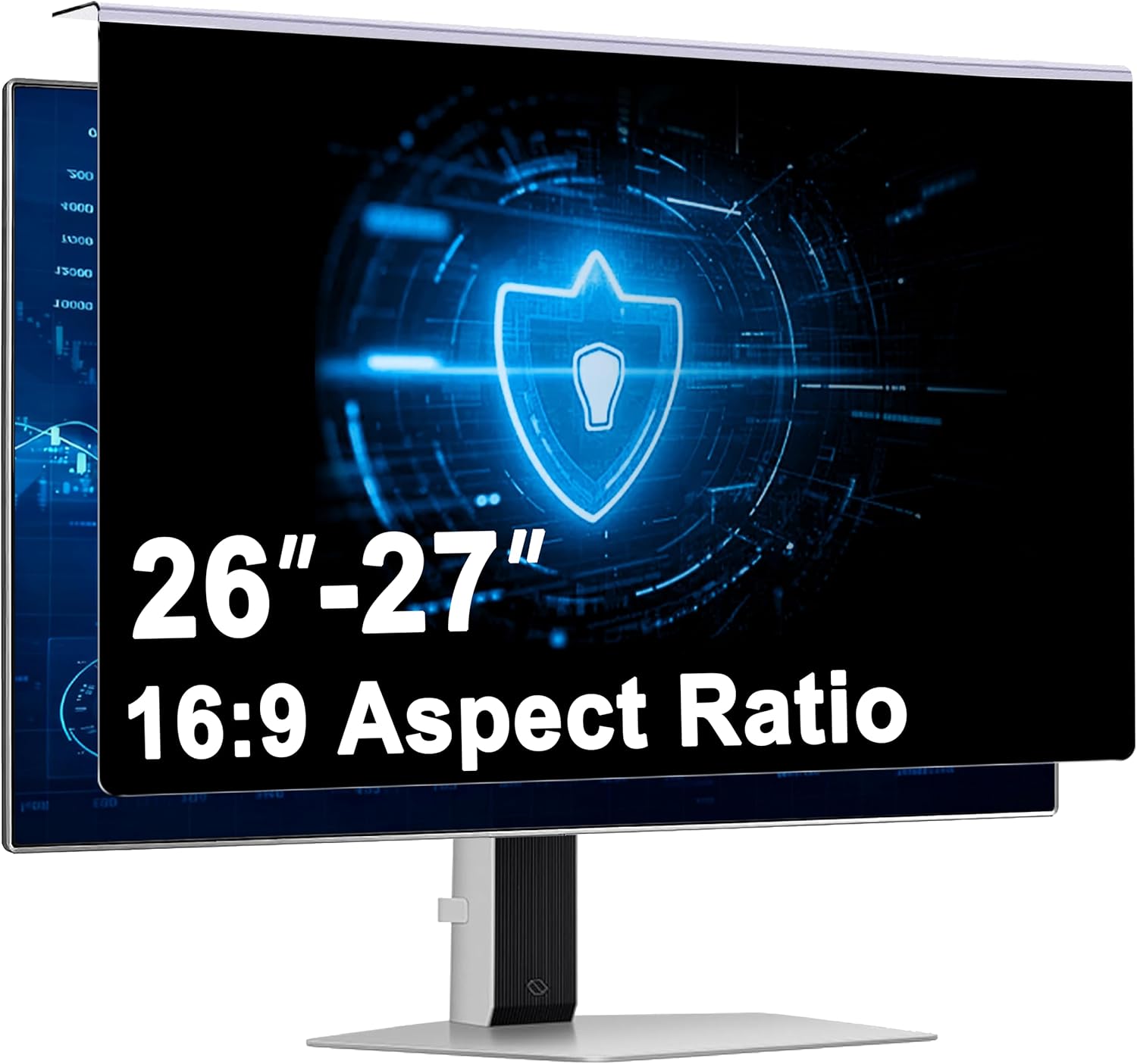 27 Inch Computer Privacy Screen Filter for 16:9 16:10 Monitor, Anti-Blue Light, Anti-UV,Blue Light Blocking Removable Privacy Protector Shield Fits 26-27" Monitors