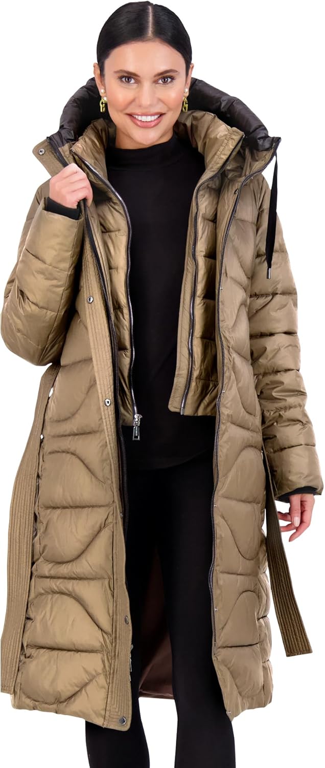 Vince Camuto Long Puffer Coat Women, Long Coat Women Winter, Women's Coats Hooded - Image 7