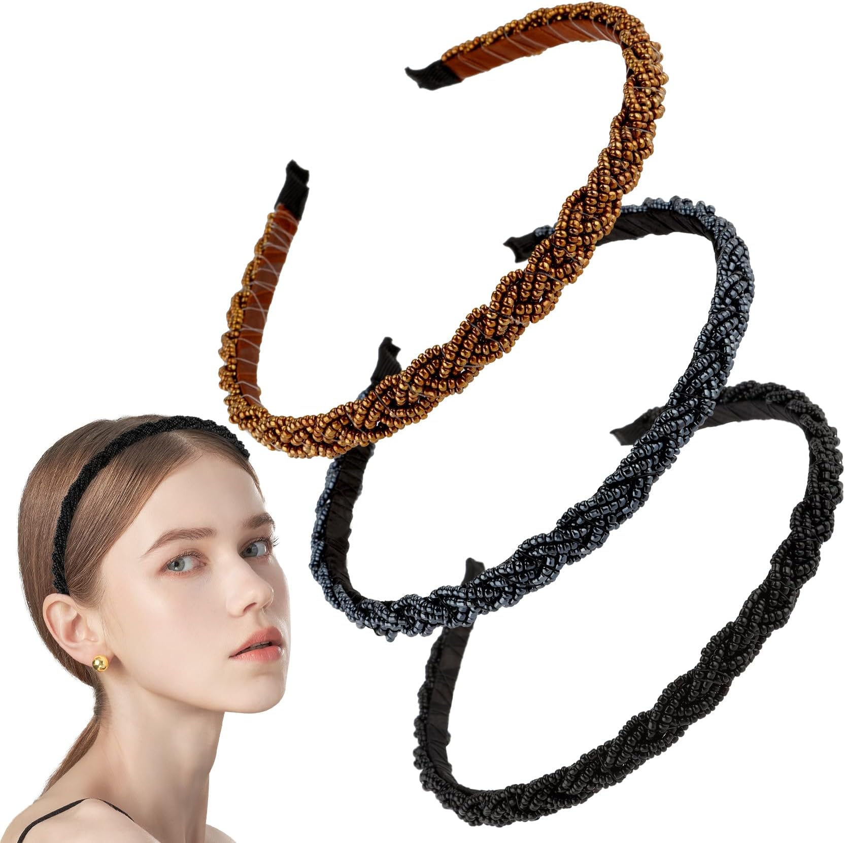 2pcs Style Fashion Knotted Headbands For Women Cross Knot Wide Elastic