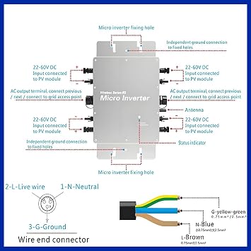 Solar Micro Inverter,Grid Tied Micro Inverter,IP65 Waterproof Grid Tie Inverter Microinverter,MPPT Micro Solar Inverter,Solar Micro Inverter,Monitored via WiFi or Mobile APP 800W