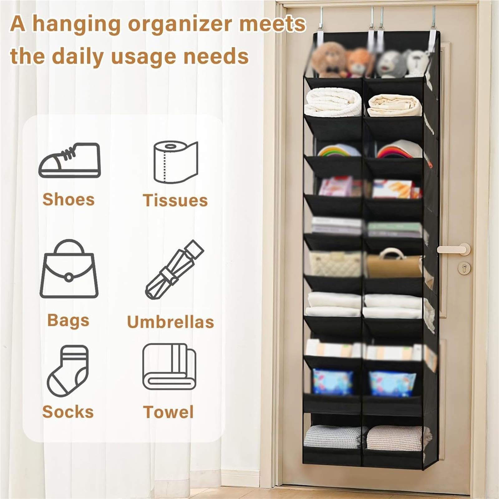Organizer for scarpe sopra la porta, scarpiera for porta a 10 livelli