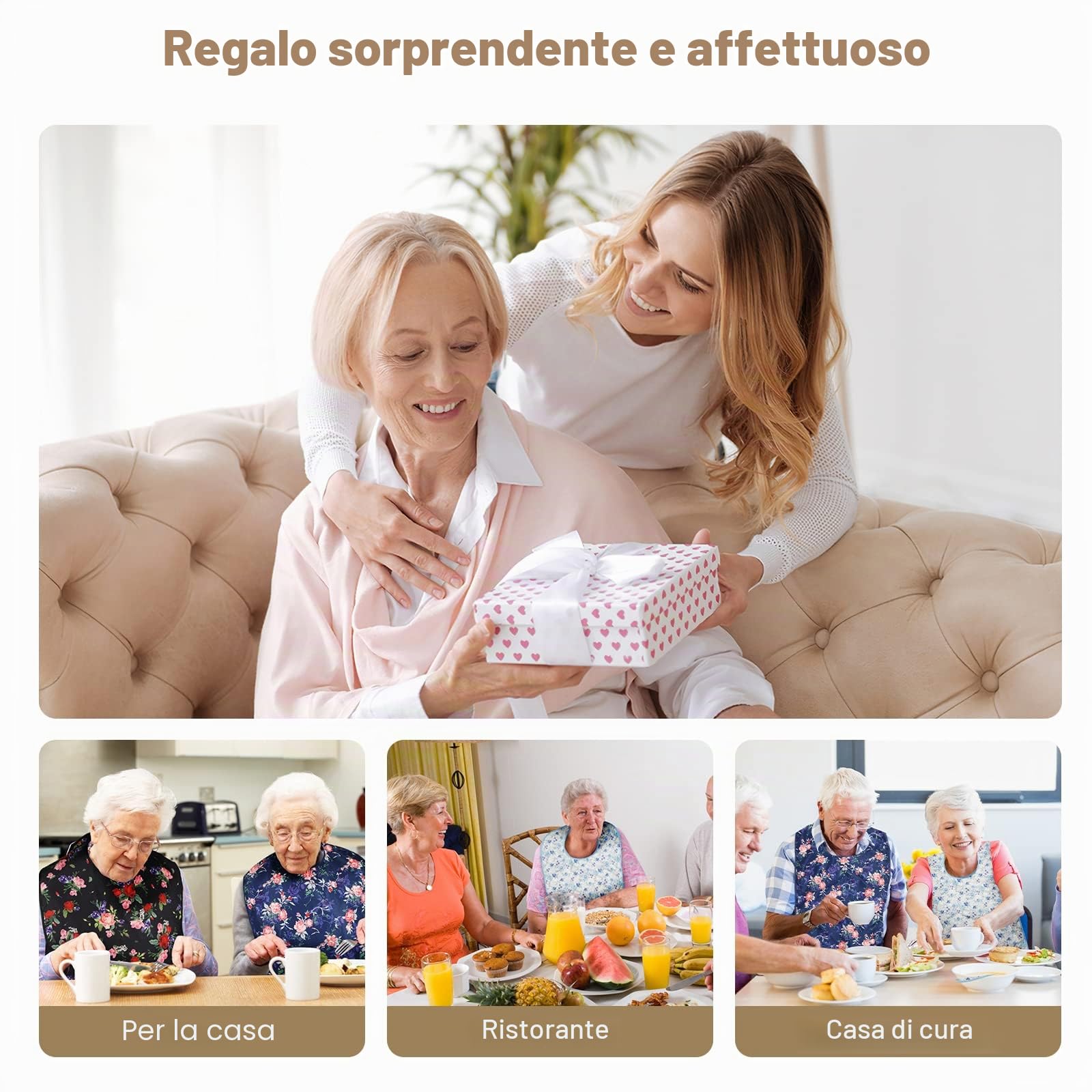 Roylvan Bavaglino Impermeabile Adulto Lavabile e Riutilizzabile 3 Pezzi, Bavaglino Protezione Abbigliamento Pulizia Facile e Portatile Raccoglitore Briciole per Mangiare e Truccarsi, Nero+Bianco+Blu