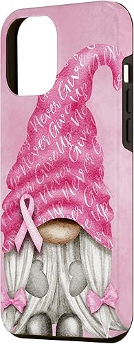 Miniatura 68 de iPhone 15 - Soporte rosa contra el cáncer con gnomo para el caso de concientización sobre el cáncer de mama