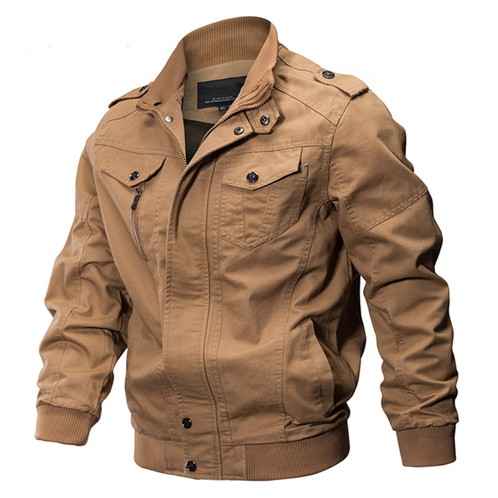 Veste militaire pour homme blouson d'hiver chaud et respirant à revers