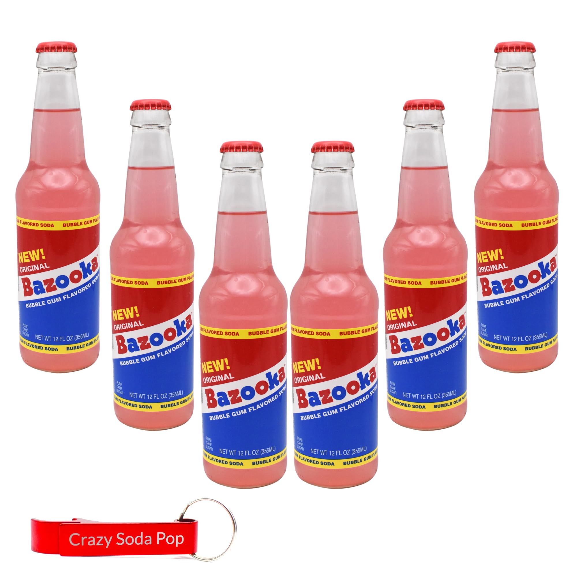 Amazon.com: Bazooka Soda | 6 Pack of Soda Pop with Real Cane Sugar