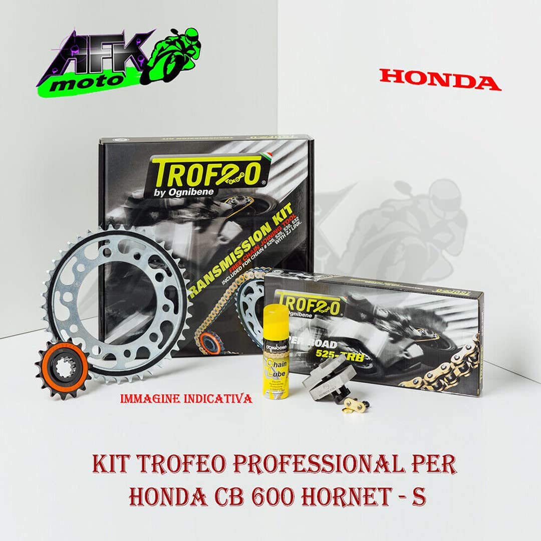 Kit Trasmissione Trofeo Pignone+Corona+Catena CB Hornet 600/S 1997-1998-1999-2000-2001-2002-2003-2004-2005-2006