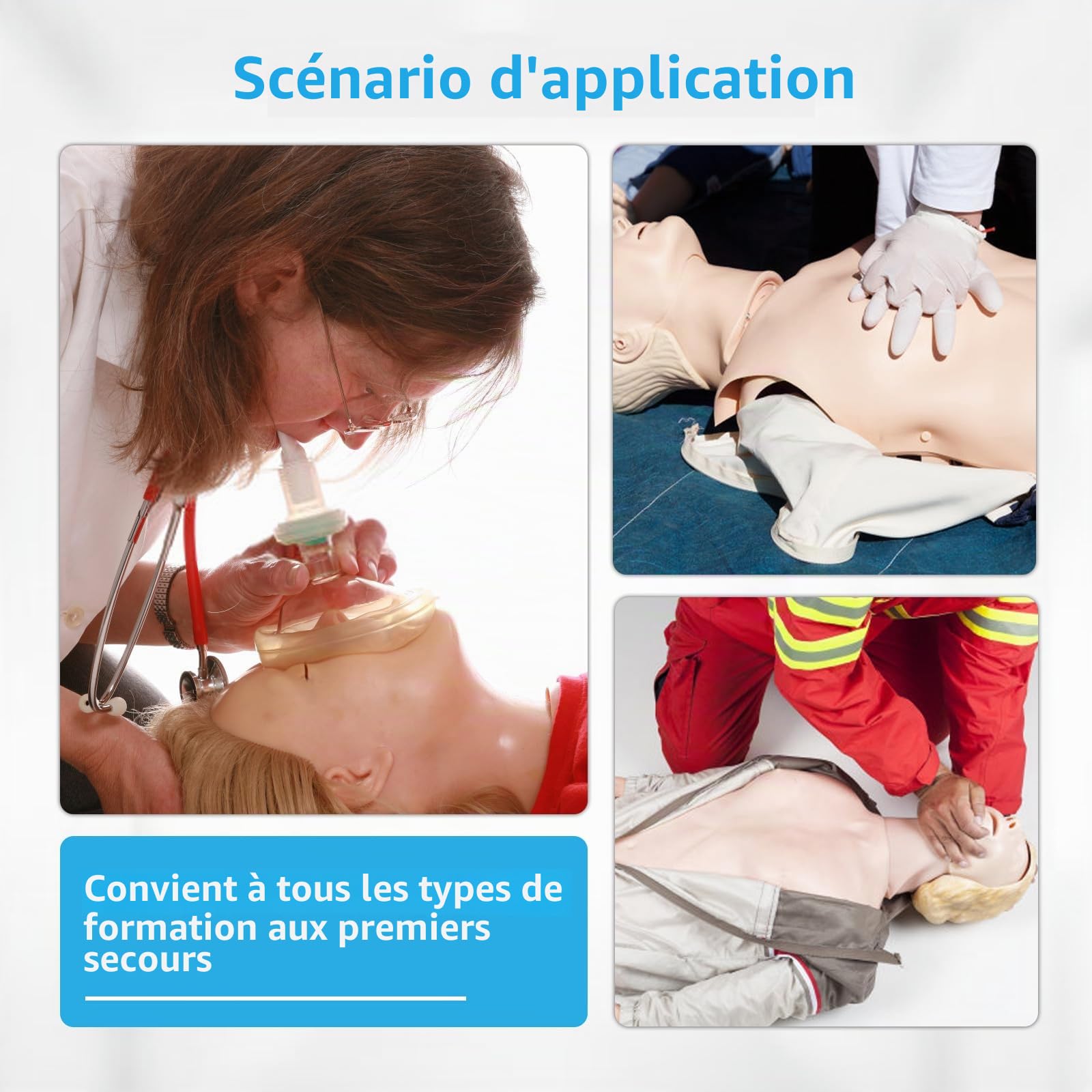 Mannequin de Rcp Adulte, Professionnel Mannequin Rcp de Formation, Secourisme Mannequin de Formation avec Sac de Transport Pour Formation Aux Premiers Secours