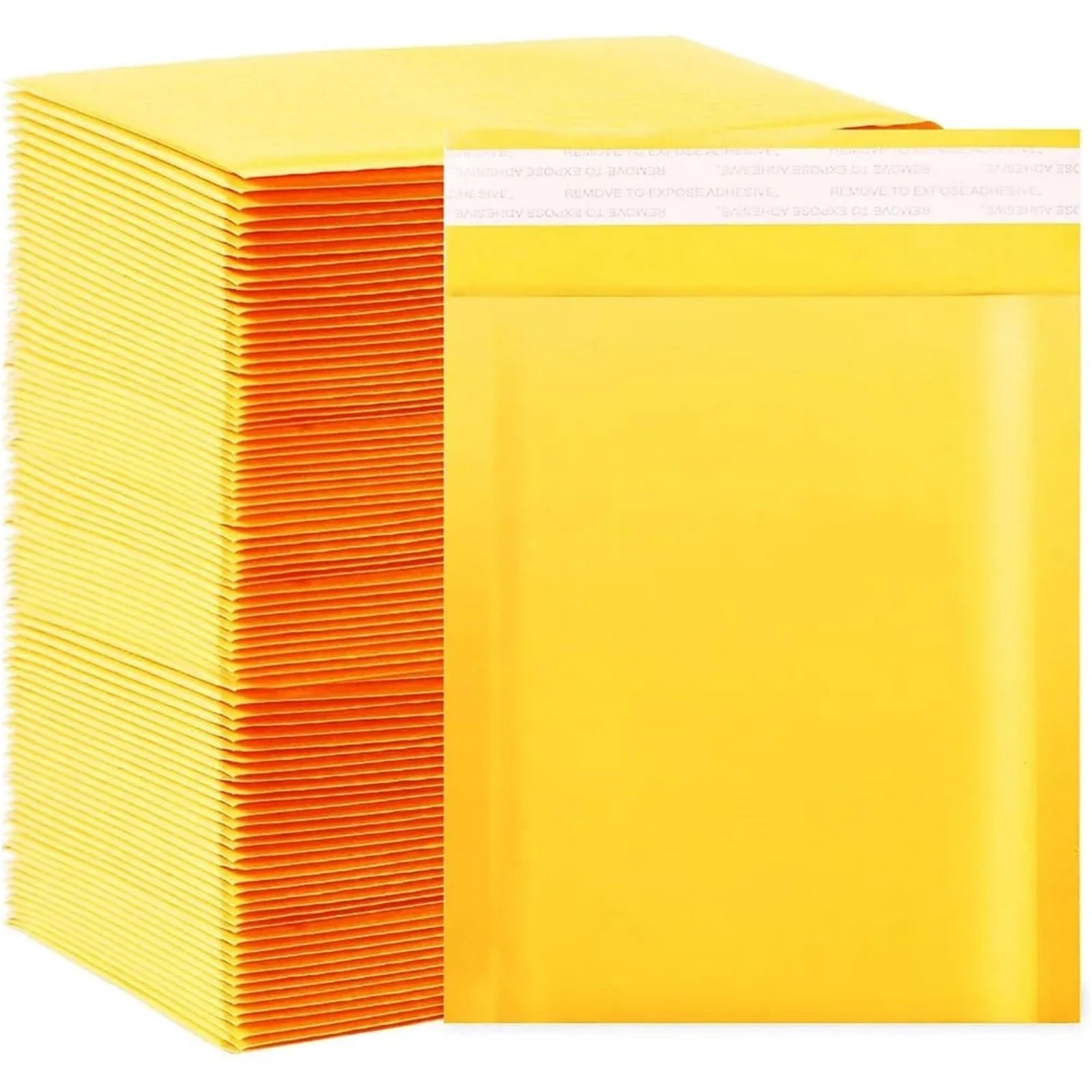 Posta in schiuma Kraft da 100 pezzi 4x8", piccola borsa for il trasporto della posta con chiusura a zip, busta imbottita gialla per Imballaggio