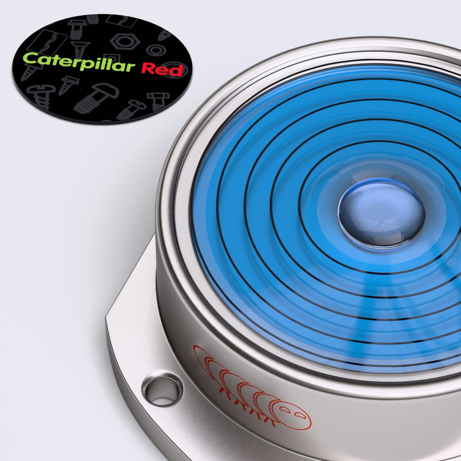 Dosenlibelle Metall 42 mm, blaue Flüssigkeit, geflanschte Wasserwaage, rundes Bulls-Eye Werkzeug