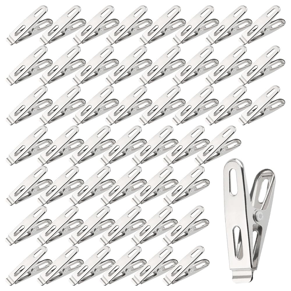 Pinzas Grandes para sujetar-50 Piezas Playa Toalla Clips, Fuertes Pinzas de Ropa, Clip a Prueba de Viento, para la Ropa Pesada y el Lavarse(5 * 1.5cm)