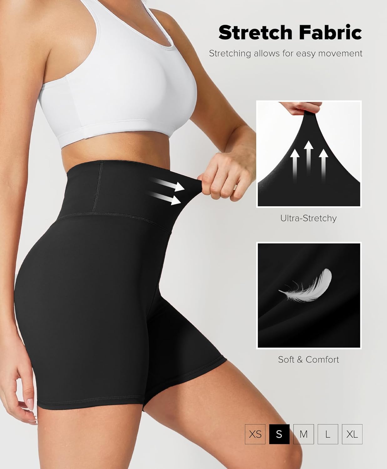 BRXL Womens Biker Shorts Tummy Control Workout Shorts High Waisted Yoga Running Gym Spandex Compression - Image 3