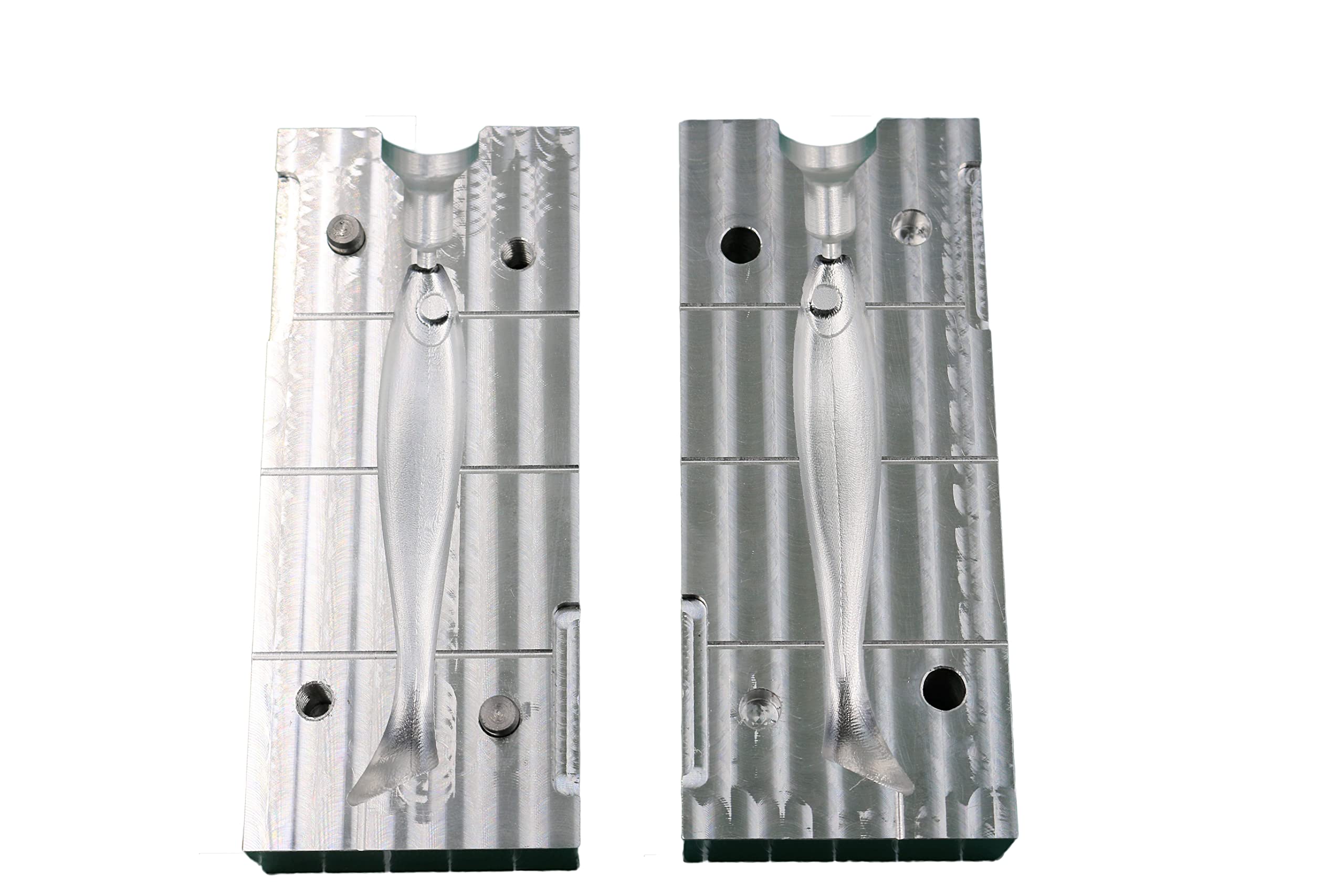 Moule Alu CNC 4 Cavités Pour Leurres Swimbait 90mm - Pêche Eau Douce/salée - Neuf