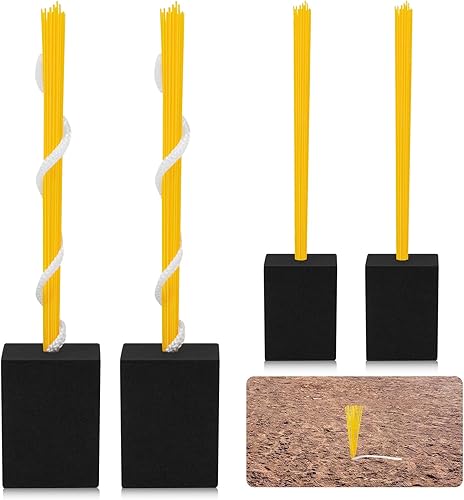 Deekin 4 tapones de base de anclaje, accesorios de béisbol para campo de béisbol