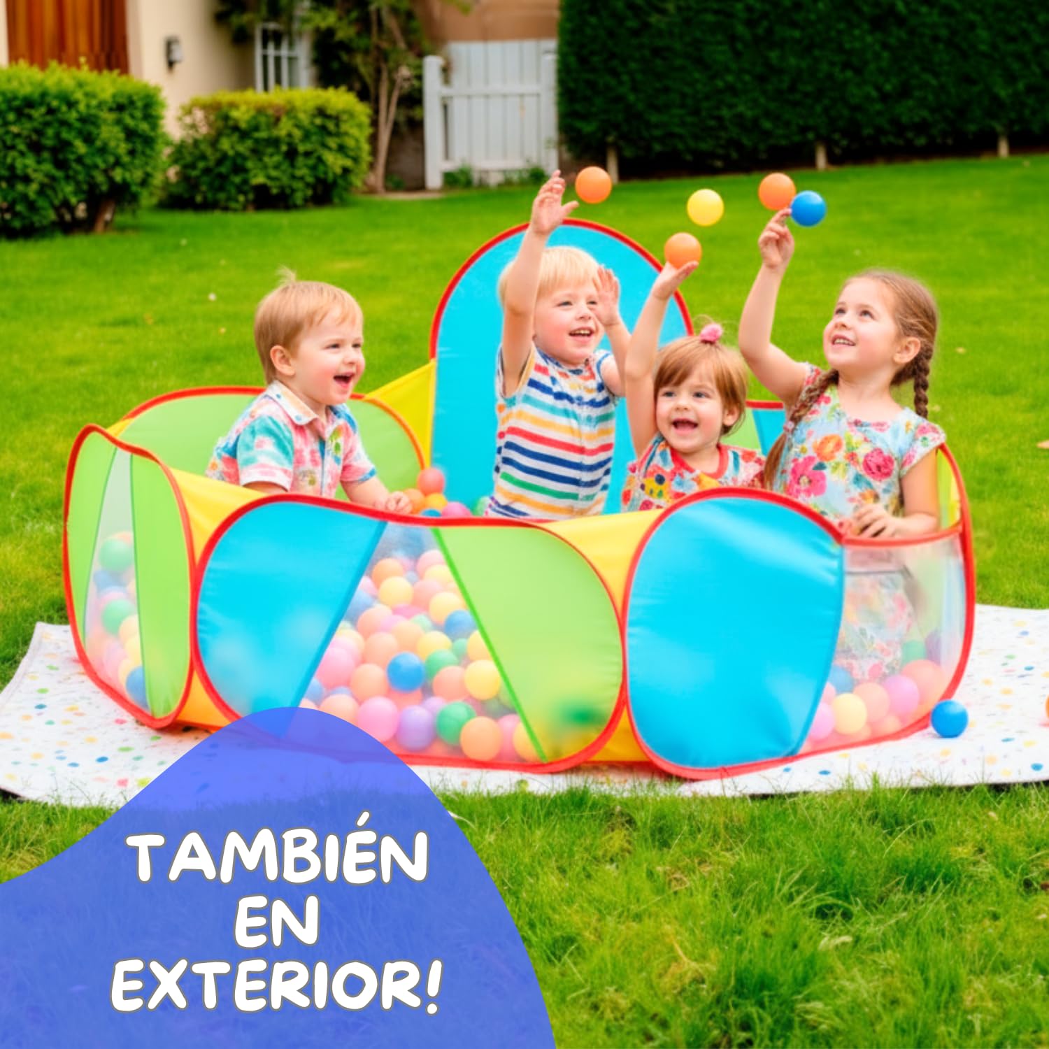 Piscina de Bolas | Piscina Infantil | Parque Infantil | Piscina Bolas Bebe | Parque de Bolas | Mini Canasta Baloncesto Habitación A | Bolas no Incluidas