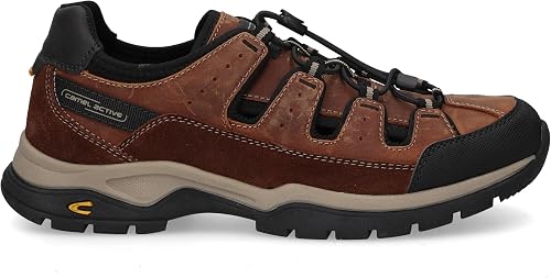 camel active Baskets basses pour homme, chaussures basses, semelle intérieure amovible, Marron 300, 44 EU - 2