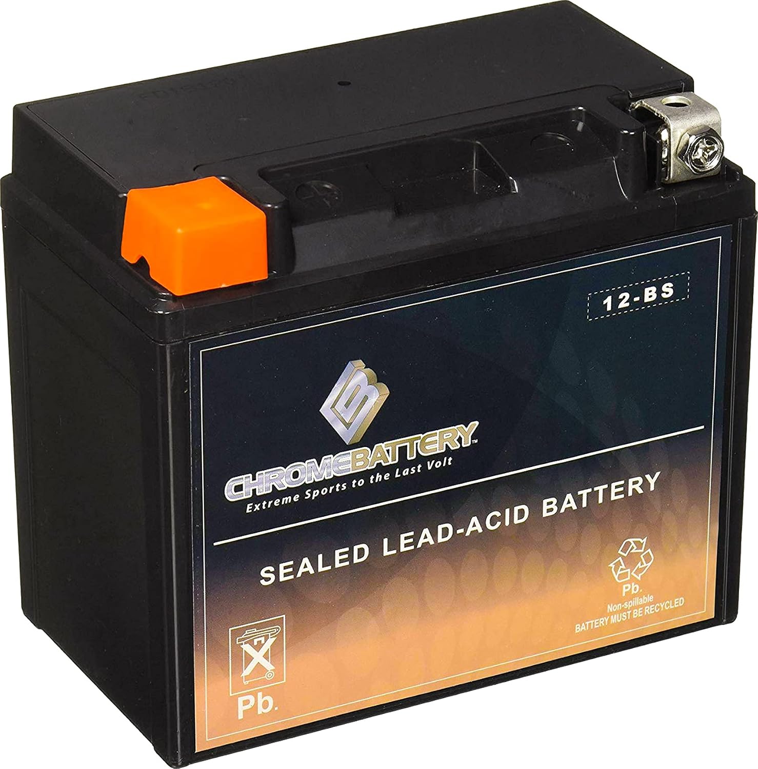 Chrome Battery YTX12-BS lead_acid_battery