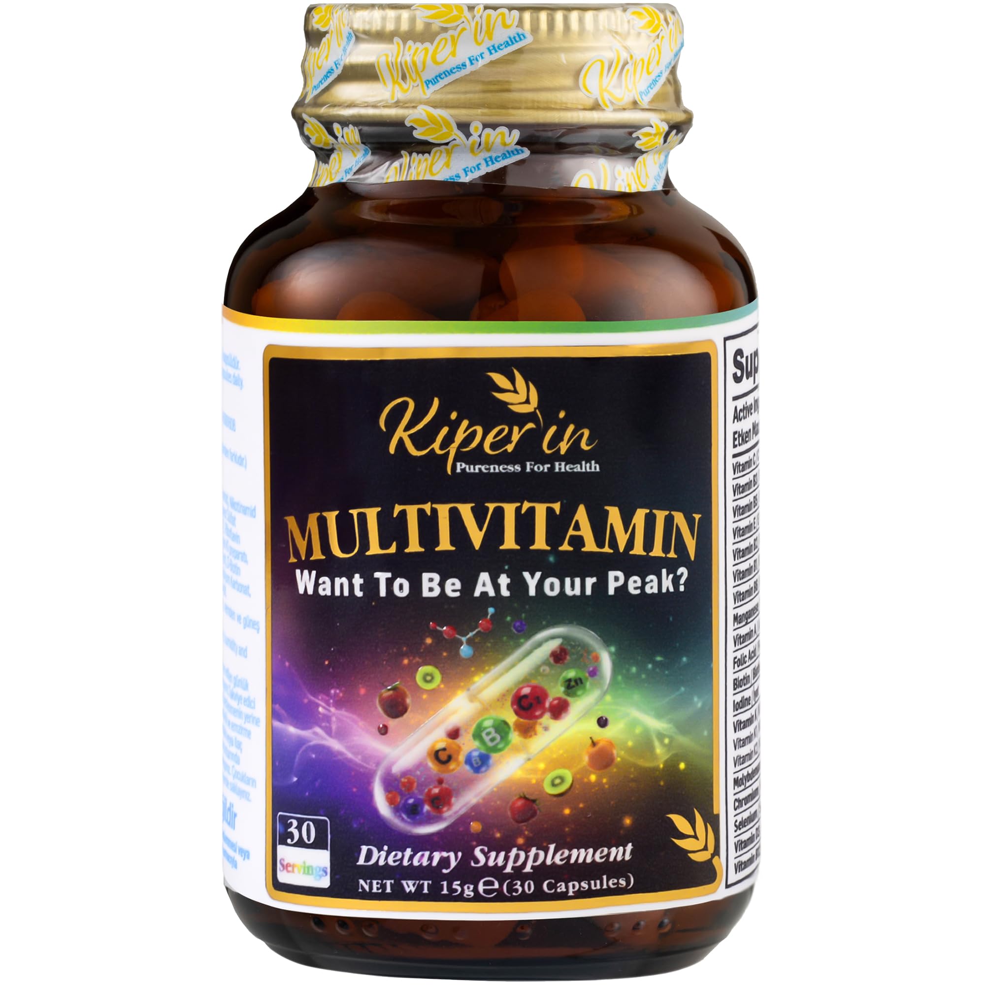 Kiperin Multivitamin Kapsül | 13 Vitamin ve 6 Mineral…