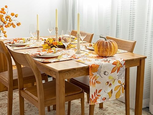 Miniatura 8 de Juego de 6 manteles individuales para mesa de comedor, reversibles y resistentes al calor, antideslizantes, para mesa de cocina, 13 x 19 pulgadas,