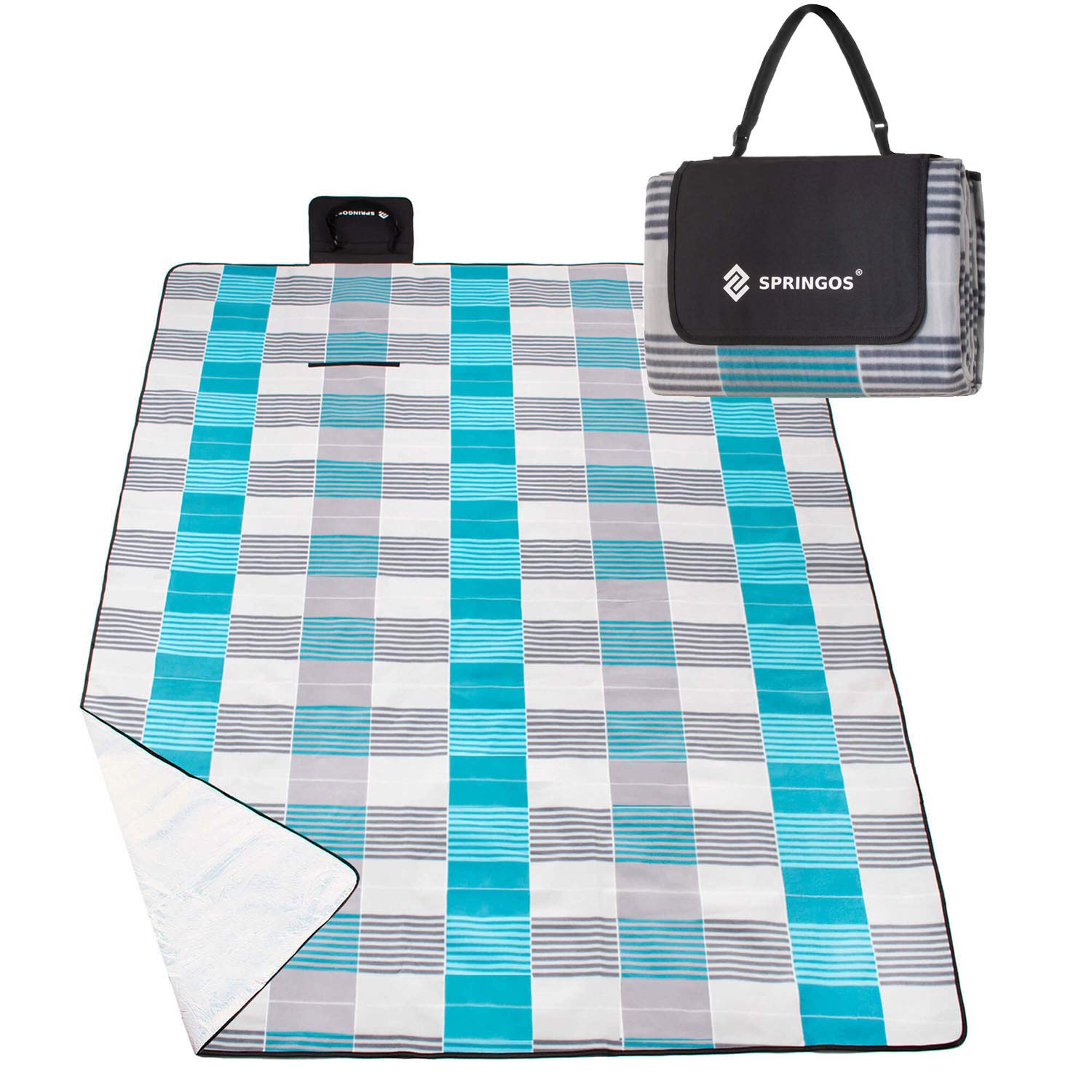 Ferocity Couverture de Pique-Nique Tapis de Plage Tapis étanche Pliable pour Camping Jardin avec des poignées 200 x 200 cm [061]