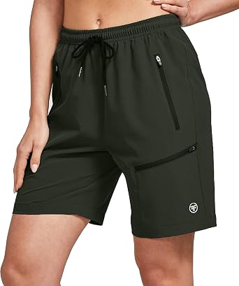 ChinFun Womens Stretch Cargo Shorts Lightweight Hiking Shorts Quick Dry Outdoor Shorts Water Resistant with 6 Pockets