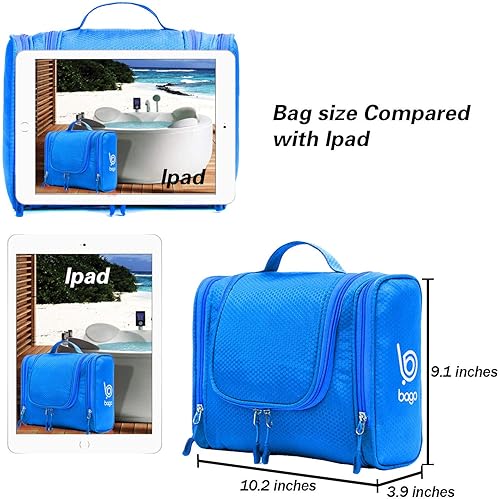 Miniatura 49 de Bago Neceser de viaje para mujeres y hombres, tamaño XL, impermeable, para colgar y artículos de aseo personal, bolsa de aseo grande para baño