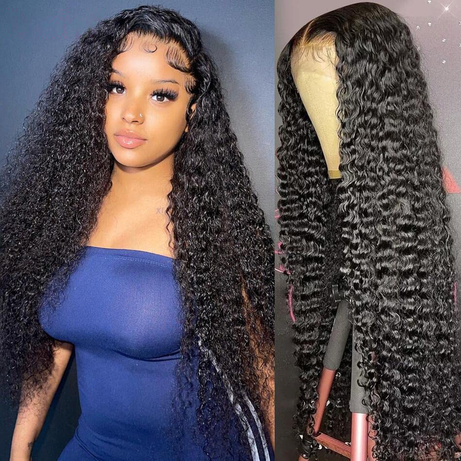 13x6 Deep Wave Lace Front Wig Human Hair Brazilian Glueless Wigs Human Hair Human Hair Natural Hairline