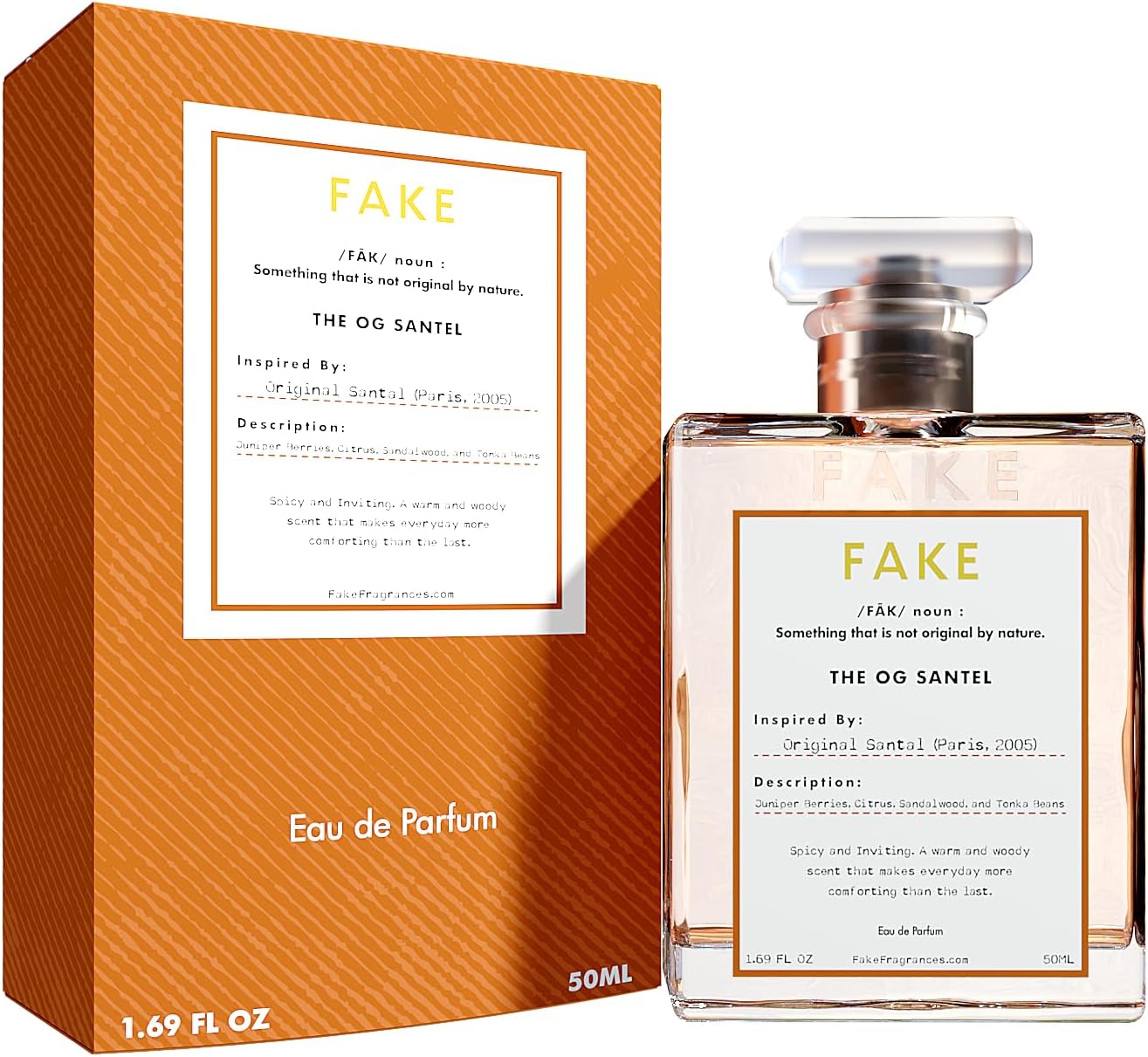 FakeThe OG Santel | Inspired by Original Santal Eau de Parfum (1.7 oz / 50ml) | Creed Dupe Cologne with Citrus, Juniper, Sandalwood & Tonka Bean | Long-Lasting Unisex Fragrance