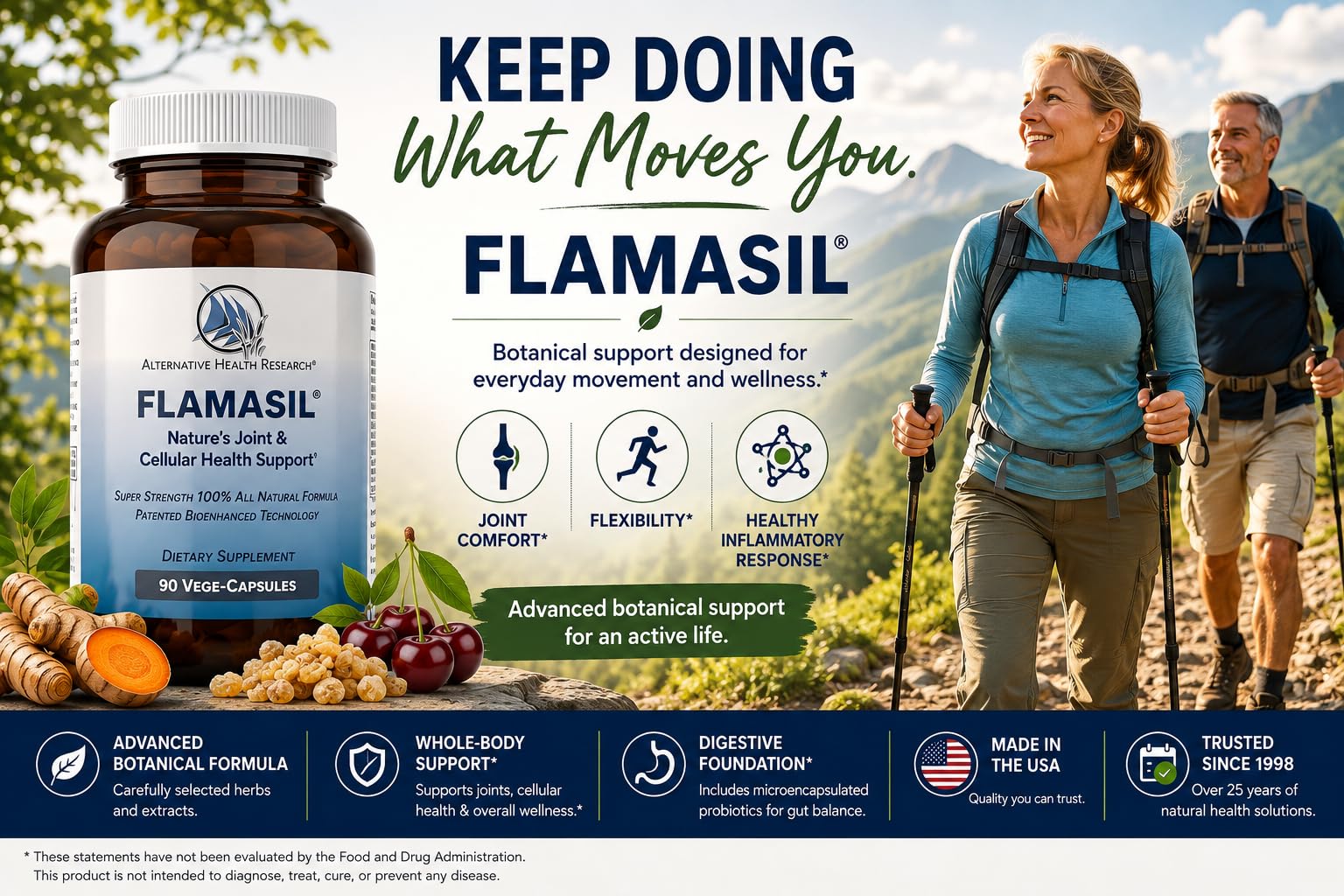 Flamasil™- for Healthy Inflammation Response* | Multi-Herbal Pain Reliever* and Joint Aid | Bio-Enhanced Turmeric, Boswellia, Resveratrol, and More | 13-in-1 Superfood Antioxidants | 30-Day Supply — Amazon image 6