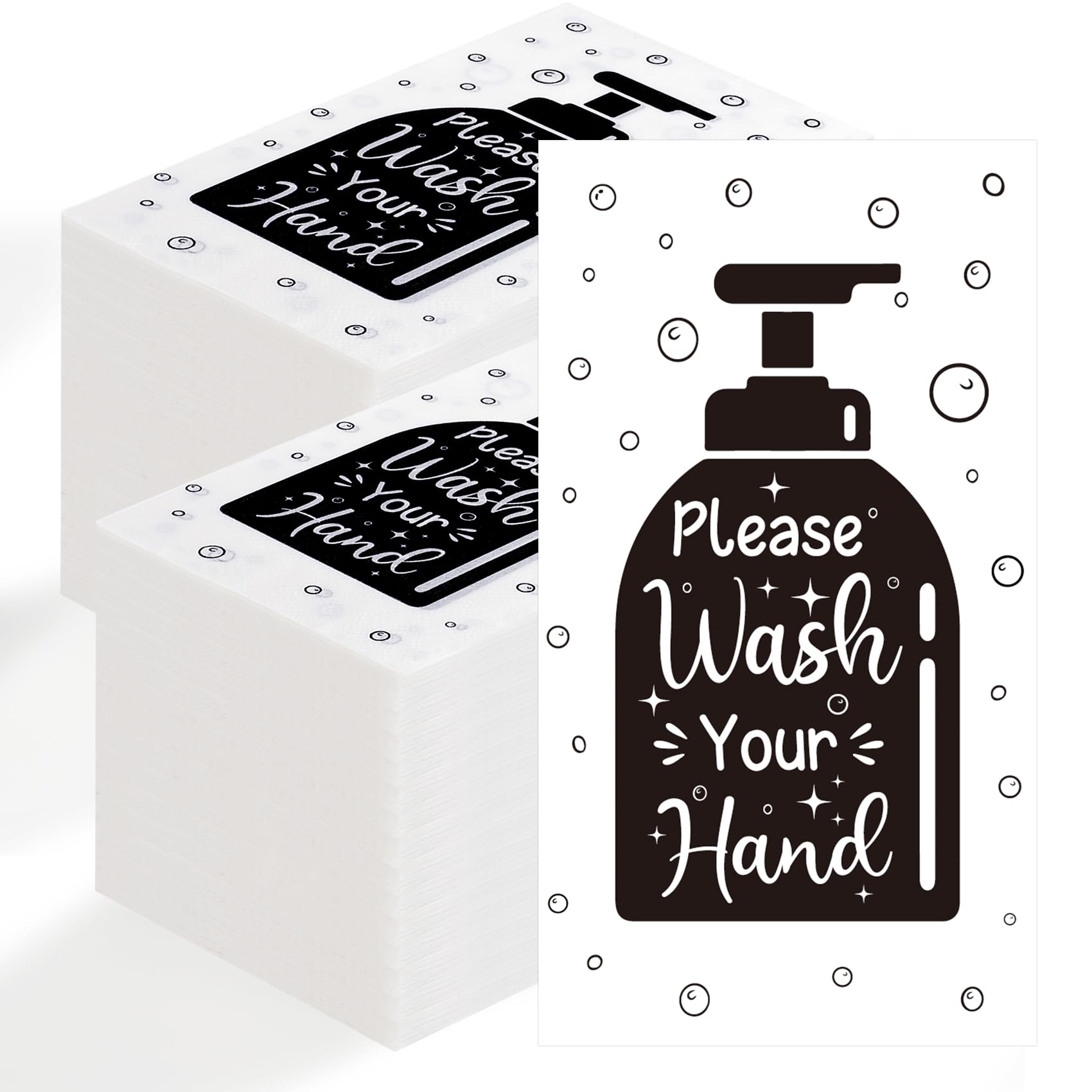 Servilletas de etiqueta de baño para resolver la higiene de visitas 8