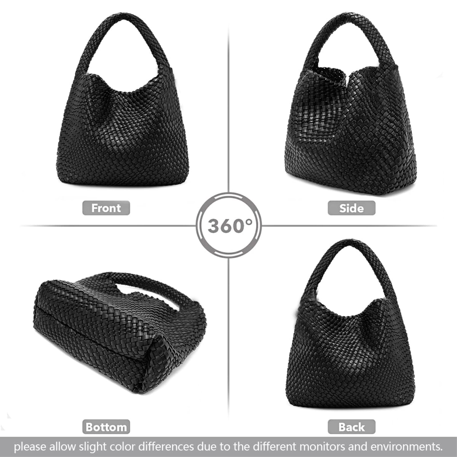 Strandtasche Frauen Große Gewebte Handtasche Weiche Leder Schultertasche Sommer Strand Reise Tote Tasche Mit Geldbeutel