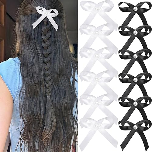 12 pinzas para el pelo para mujer, cinta para el pelo para mujer, lazo para el pelo para niñas, mini pinzas para el cabello, accesorios de satén con