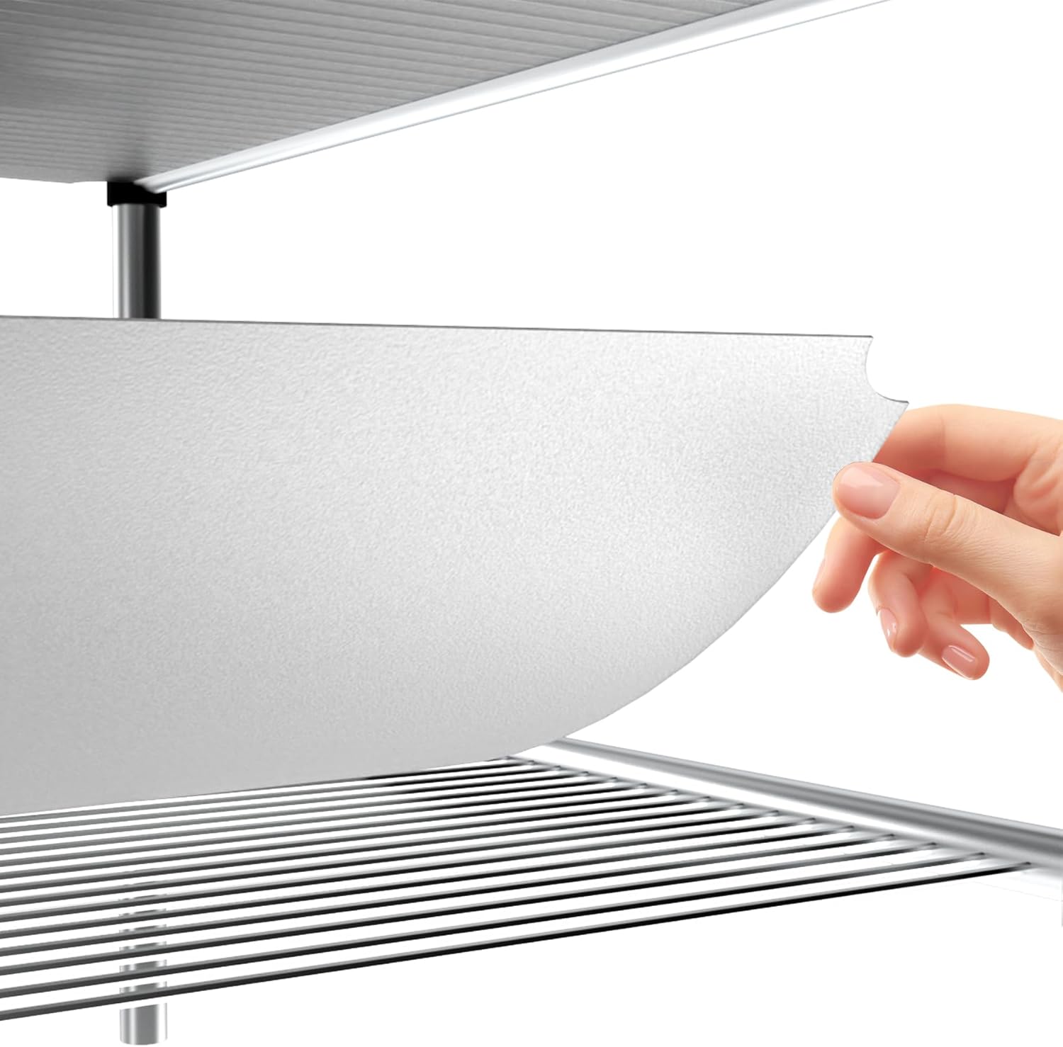 5pcs Shelf Liners of Wire Shelf System,18 x 48 inch Cabinet Plastic Shelf Liners Mats for Wire Shelving (Rolled,Actual Size:17.44"X47.44")