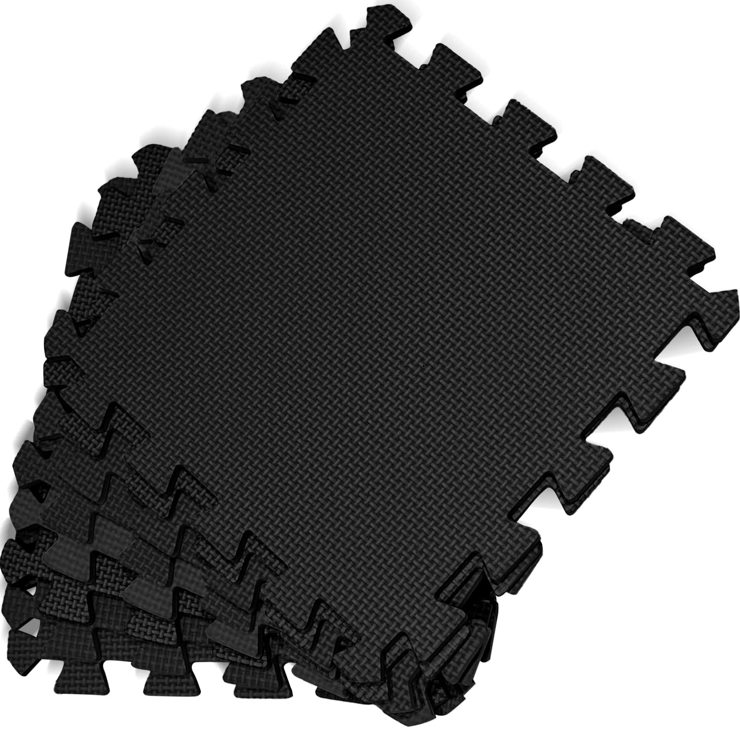 kidoola Foam Baby Play Mat (29x29cm) – Thick & Soft EVA Foam Interlocking Floor Tile Matting for Children – Safe & Comfortable 7mm Thick Play Flooring (36pc) - Black