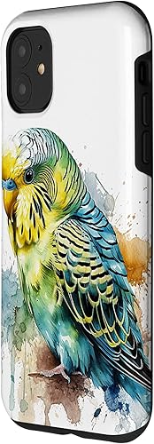 Miniatura 2 de Funda gráfica de acuarela Budgerigar Budgie para iPhone 11
