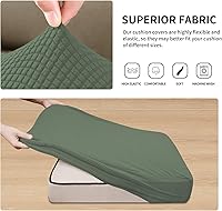 Vista 290 de Easy-Going Fundas Elásticas de 3 Piezas para Cojines de Sofá para Sofá Seccional Izquierdo/Derecho en Forma de L Chaise Lounge Funda de Asiento