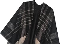 Vista 11 de Urban CoCo Poncho vintage de invierno para mujer, capa con borlas, chal envolvente