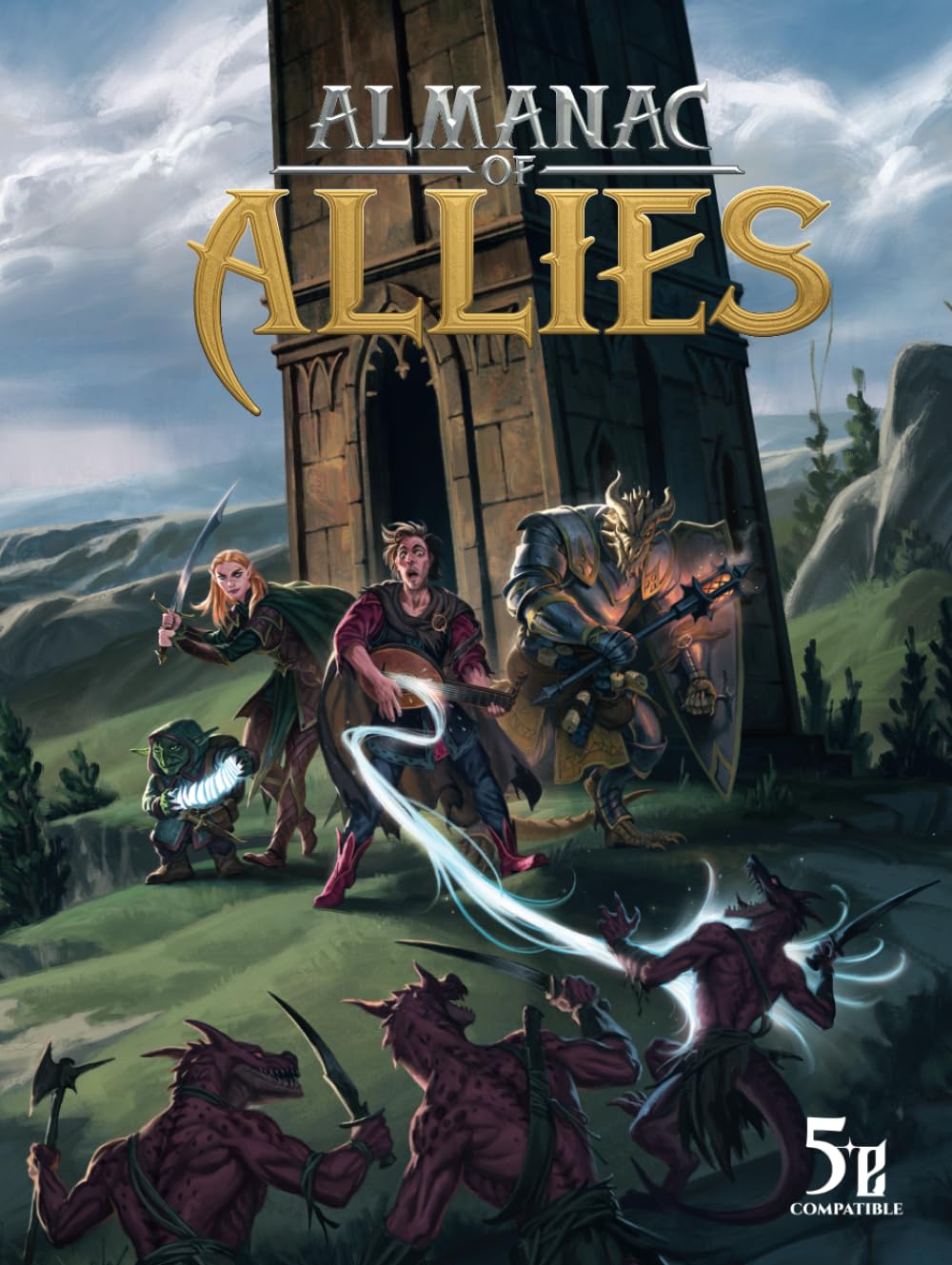 Almanac of Allies: The ultimate D&D 5E tome of NPCs and henchmen. Sidekicks compatible with Tasha's Cauldron of Everything.