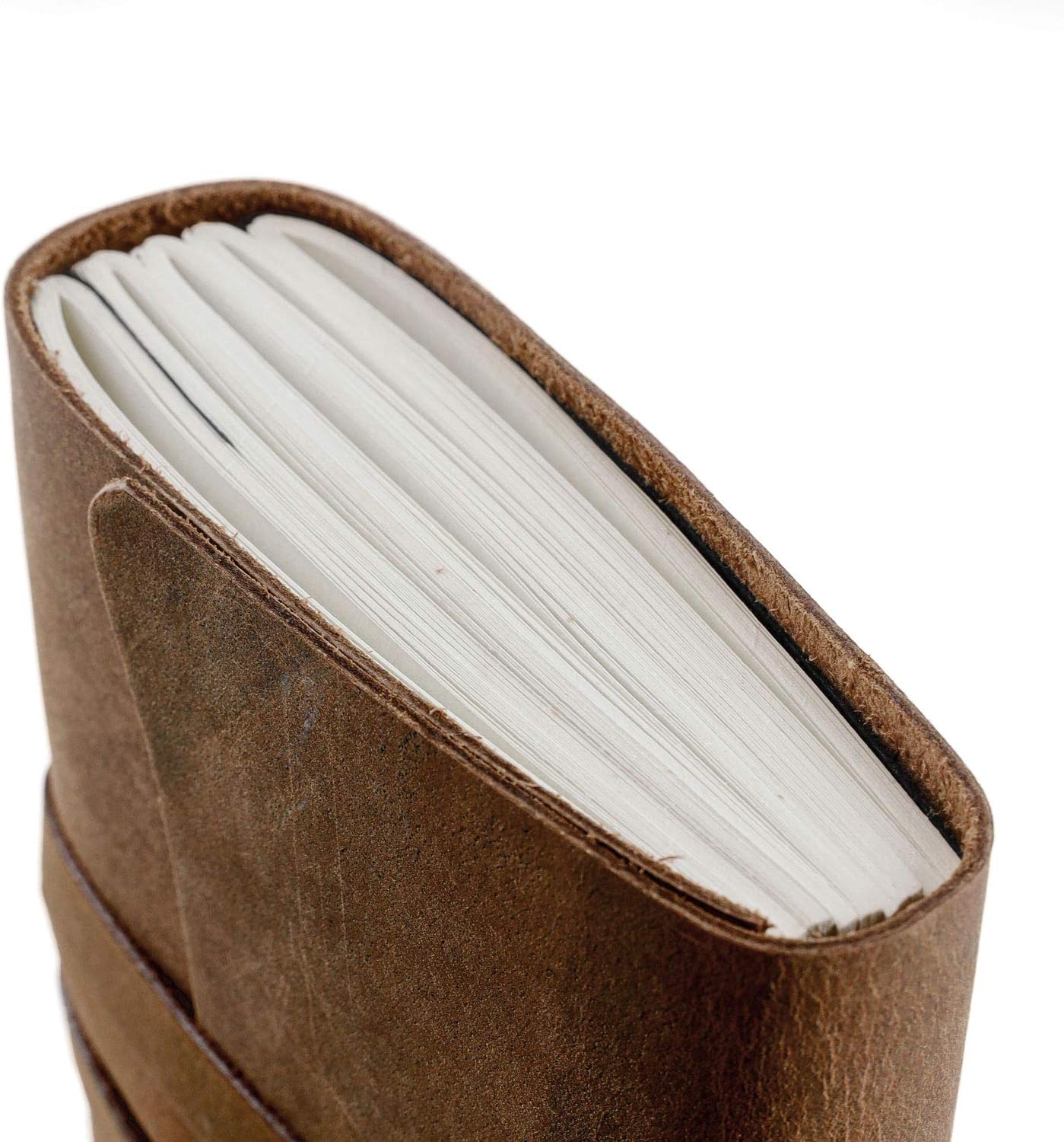 KomalC Handmade Leather Journal | Writing Diary | Bound Daily Notepad For Men & Women Unlined Paper Medium, writing pad gift for artist, sketch