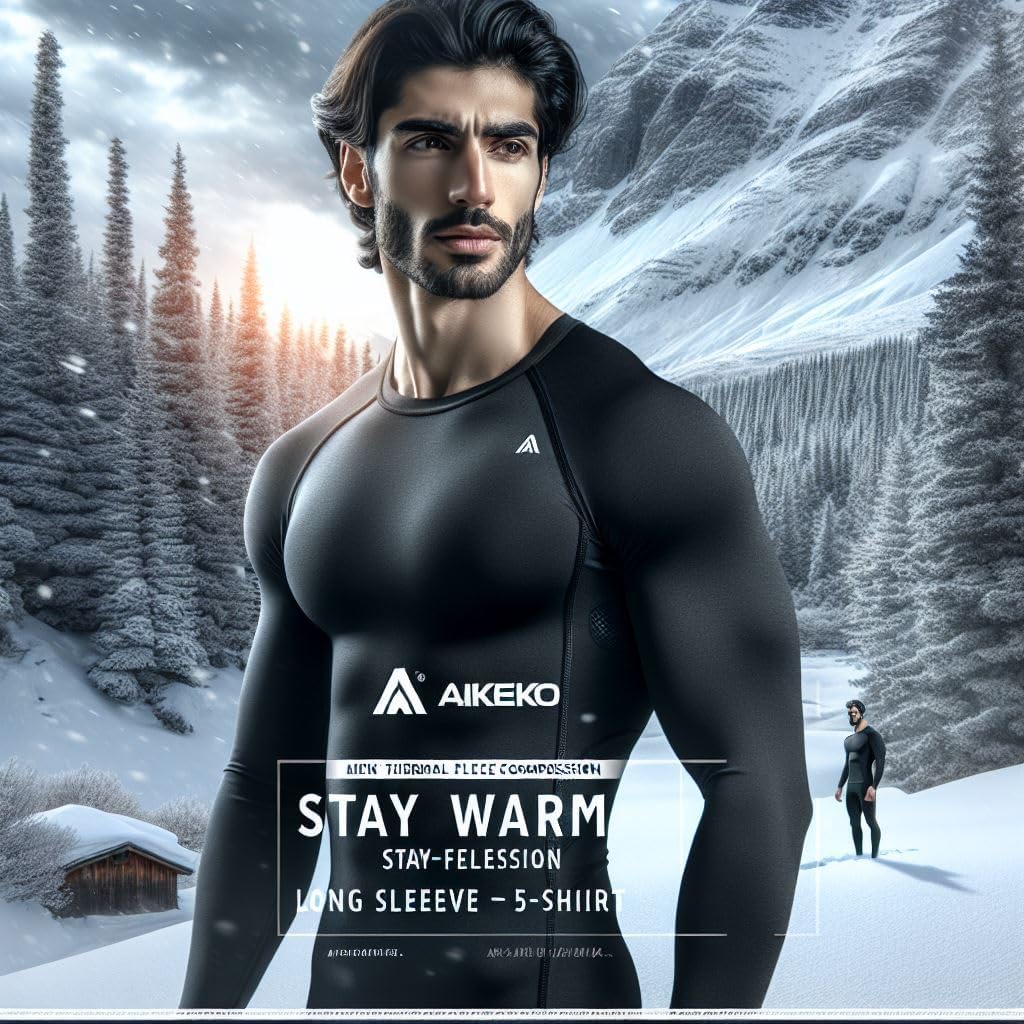Men's Thermal Subzero Fleece Compression Long Sleeve T-Shirt