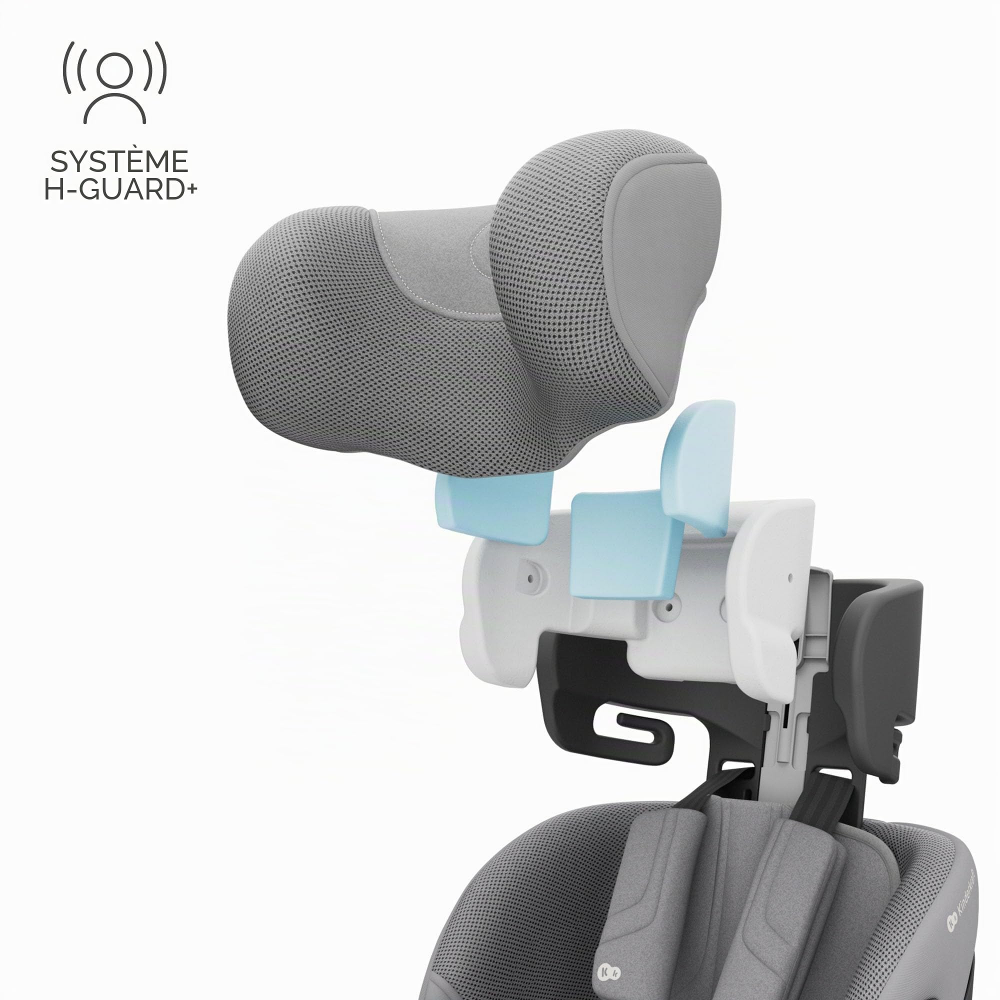 Kinderkraft I-GROW 2 PRO Siège Auto i-Size 40-150 cm 0-12 ans ISOFIX Gris