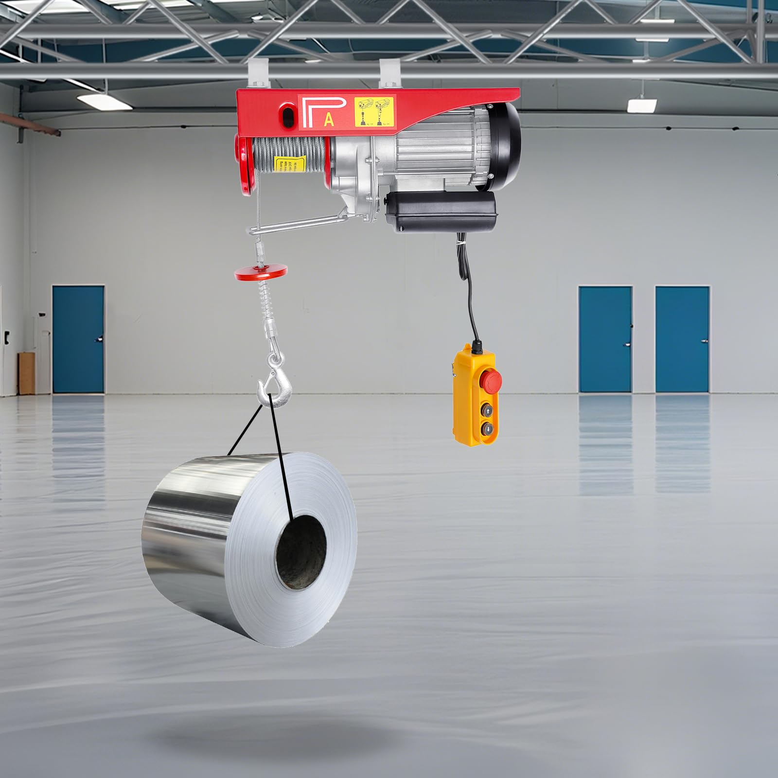 Paranchi elettrici, 500KG-1000KG verricello a fune paranco gru argano ponteggio Hoist argano gru garage sollevatore a cavo 220V 1600W per fabbriche magazzini costruzione costruzione ferroviaria