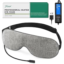 Heated Eye Mask, Warm Eye Compress for Dry Eyes, Moist Heat Therapy for Blepharitis, Dark Circle, Chalazion, 4 Heating Levels, Gifts for Men Women, TravelGrey