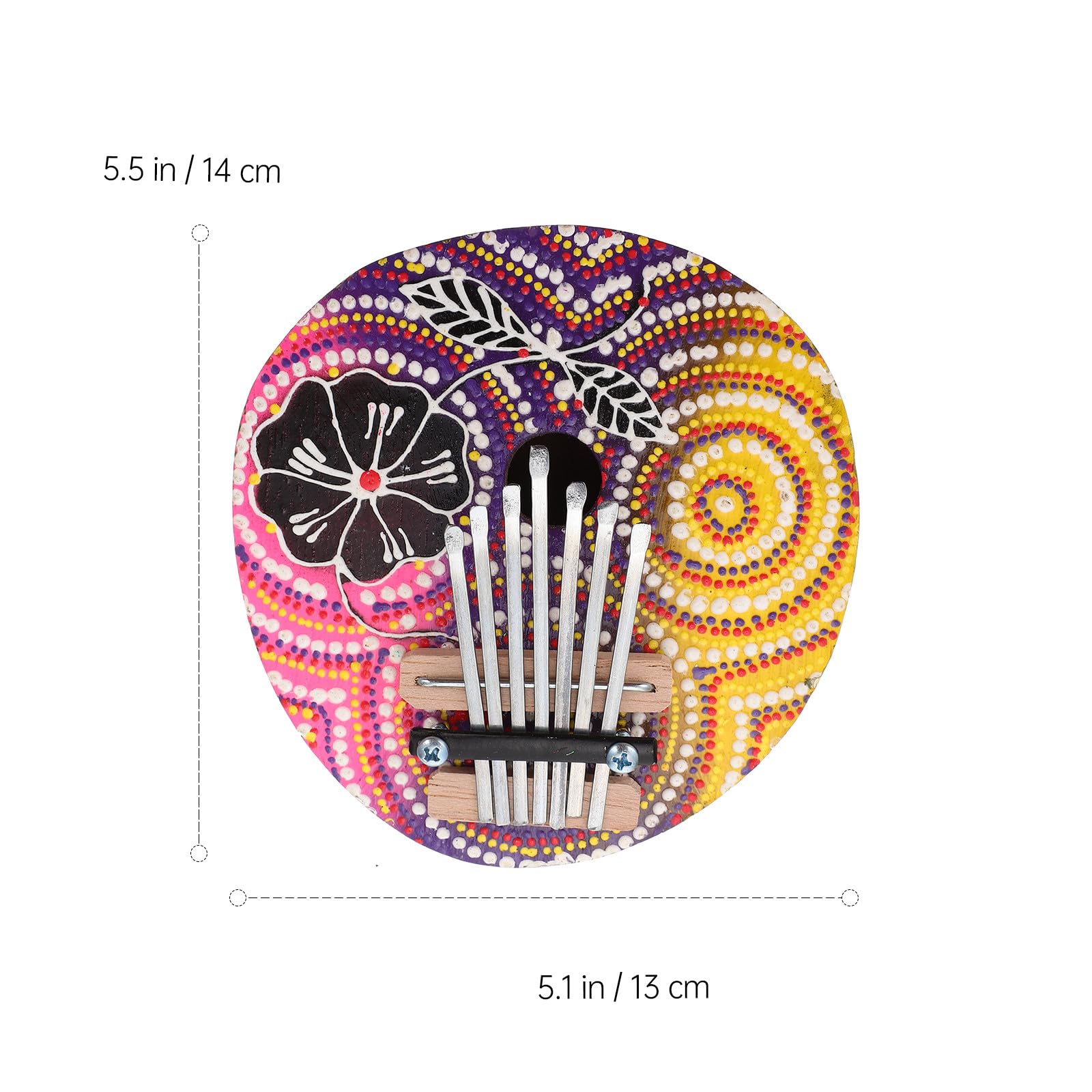 PRETYZOOM Kalimba Daumenklavier 7 ton Kleiner Kalimba aus Kokosnuss mit Ergonomischem Design Tragbares Finger Musikinstrument für Anfänger und Musikliebhaber Zufälliger Stil